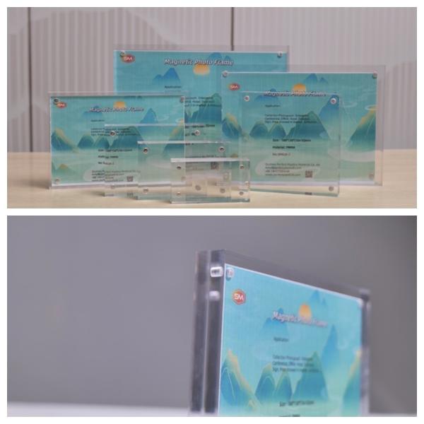 Quality Clear Transparent Picture Magnetic Acrylic Photo Frame Poster Display Stand for sale