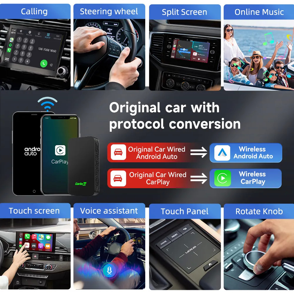 Wireless Android Auto And Apple Carplay Dongle Atmel At91Sam9260 Adapter Cpc200 2Air Ai Box