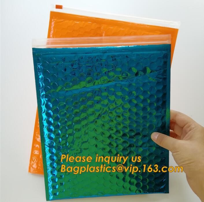 Cosmetic Slider Zip lockk Bubble Bags Bubble Slide Pouch,Zip lockk esd bubble bag bubble packaging wrap cosmetic pouch slide