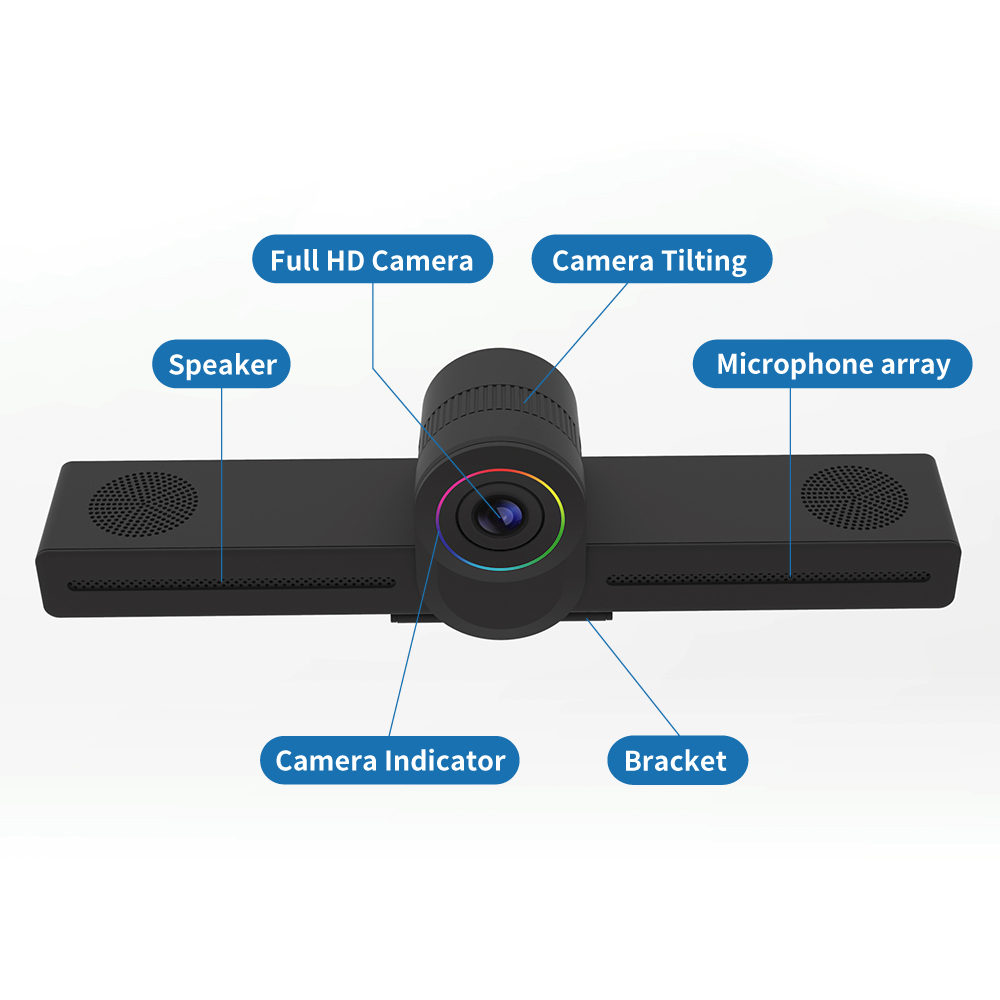4K Remote Audio Video Conference Endpoint Android 3in1 Video Conference Device with 1080p Camera for Office Video Meetin