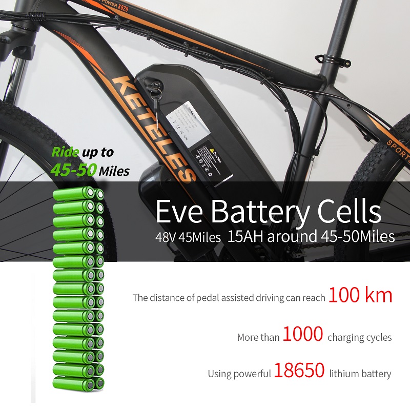 1000w 26 Inch Electric Mountain Bike 3 Hours Charging Multiapplication