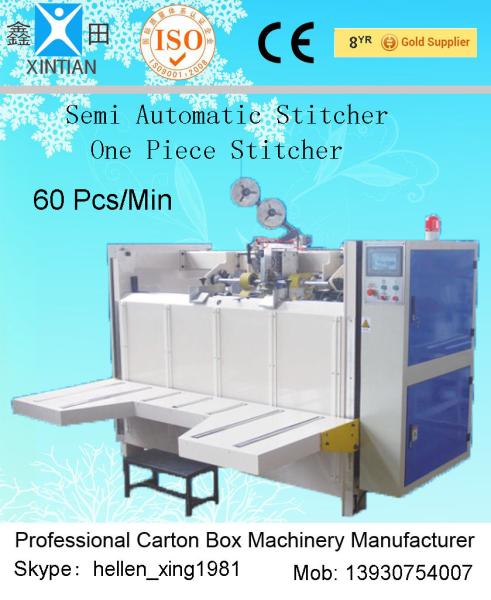 Quality Carton Stapler Semi Automatic Cartoning Machine For 3 Layer / 5 Layer Corrugated Board for sale