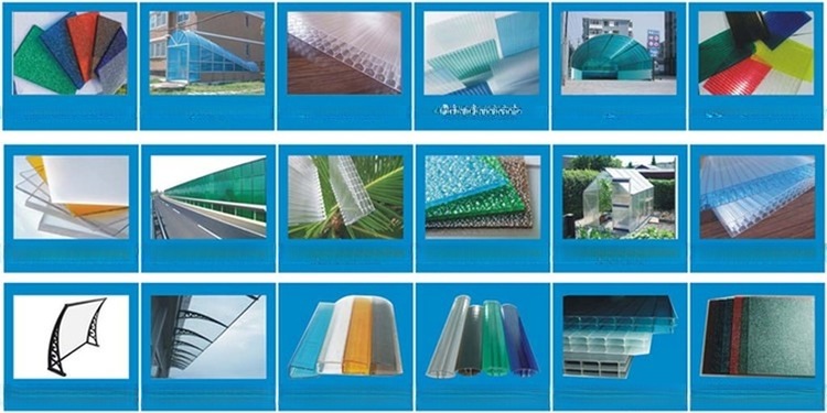 Fire Retardation PC Honeycomb Hollow Sheet With Colored Polycarbonate Panel