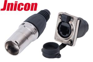 China 8P8C Gold - Plated RJ45 Circular Connector Quick Push Pull Locking For LED Display wholesale