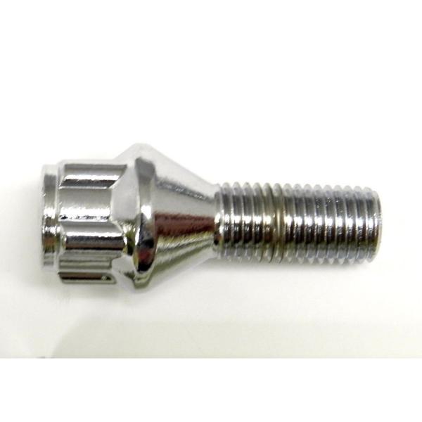 Shockproof Alloy Locking Wheel Bolts 31 Mm Thread Length Tapered Key