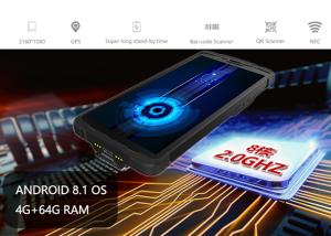 6.0 Inch Android Courier Handheld PDA Barcode Scanners Android 8.1 OS Octa-Core 2.0GHz