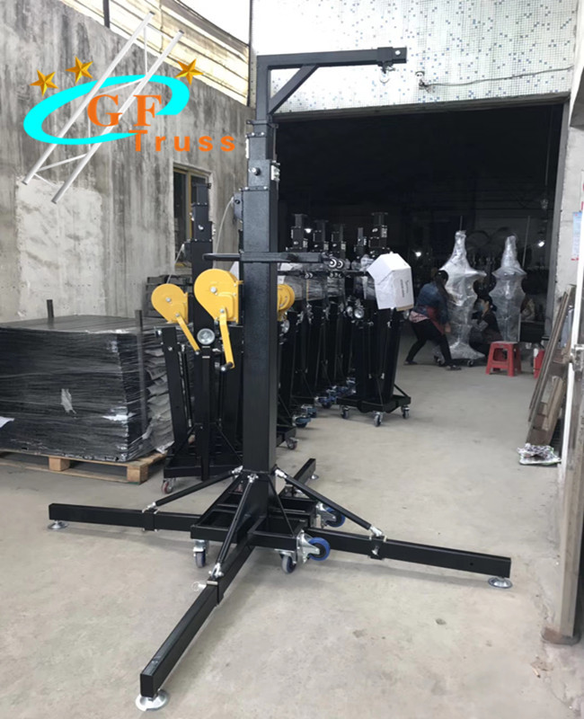 5.5m Max Height Elevator Line Array Truss Crank Speaker Stand