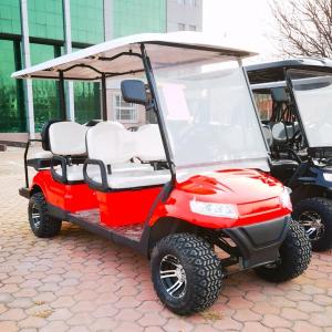 China Red 4+2 golf cart can carriage 6 passenger with 10 inch tyre and 4 kw motor low price high quality on sale