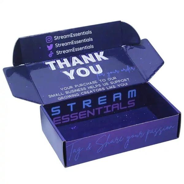 Custom Biodegradable Mailer Shipping Boxes For Candles Wallets Photo Frames Eco-Friendly Waterproof Printed With Logo On Matte Surface