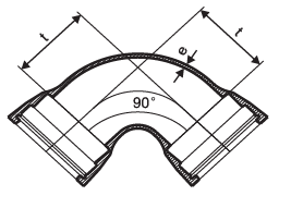 90 Degree Elbow Ductile Iron Fittings Double Socket With T Type / K Type