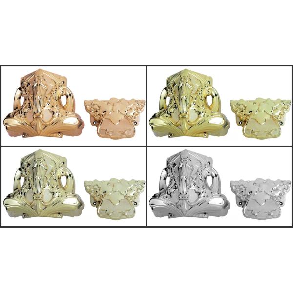 Copper Color Coffin Decoration , Coffins And Caskets Accessories Supplied In Set