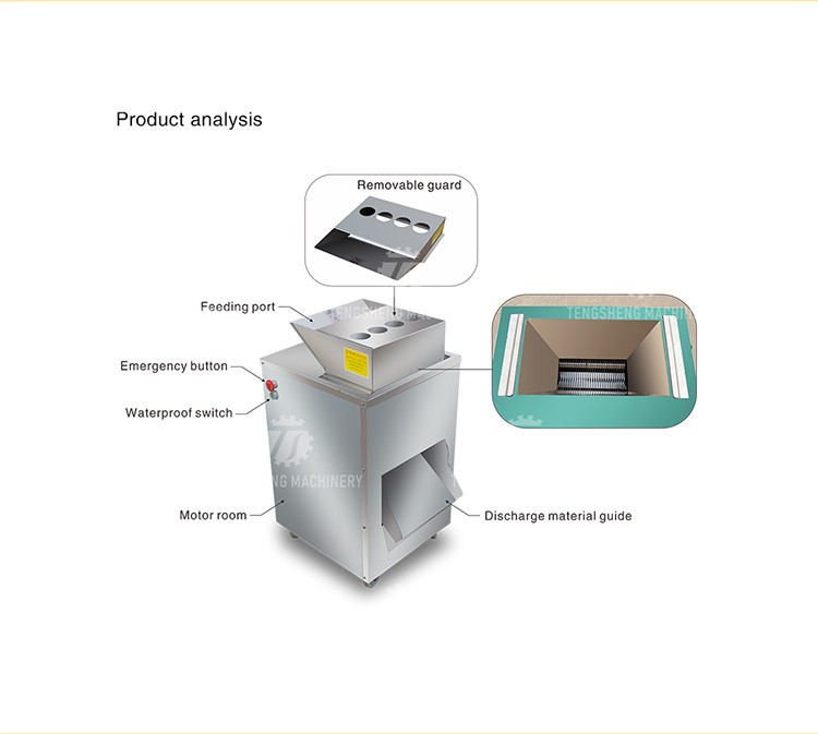 75KG Desktop fresh meat slicer high-power meat slicer commercial slicing manufacturers directly operated