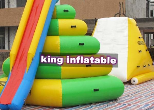 Quality Colorful Inflatable Water Parks Combo Water Tower Slide And Iceberg , Climb N Slide for sale