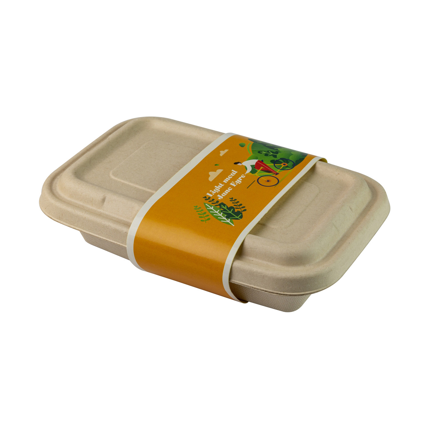 Biodegradable Paper Pulp Lunch Container, Sugarcane Bagasse Food Container, Disposable Tableware