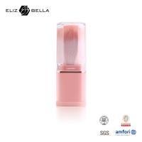 Retractable Brush Makeup Powder Brush Pink Plastic Handle 100% Synthetic Hair for sale