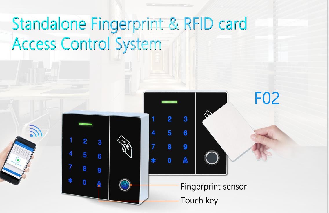 13.56MHz Standalone Biometric Nfc Access Control RFID Reader with Optical sensor