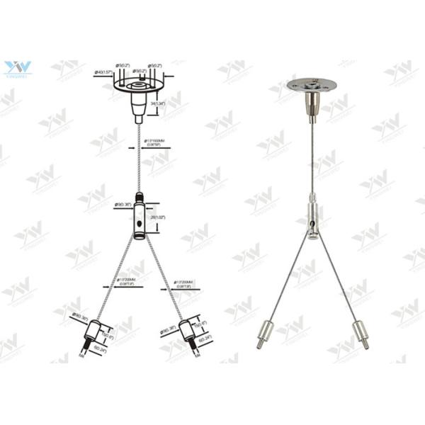 Cross Cable Aquarium Light Hanging Kit / Wire Suspension Systems Mounting