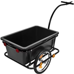China Black Folding Hand Trolley Durable Bicycle Bike Cargo Luggage Trailer wholesale