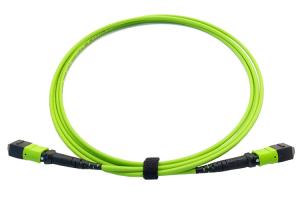 Lemon Green MPO MTP Cable Custom Length Multimode Fiber Optic OM5 Patch Cord