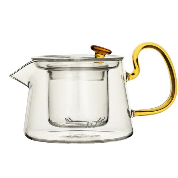 Quality Elegant Clear Glass Teapot Blooming Style Hammered For Family Life / Office for sale