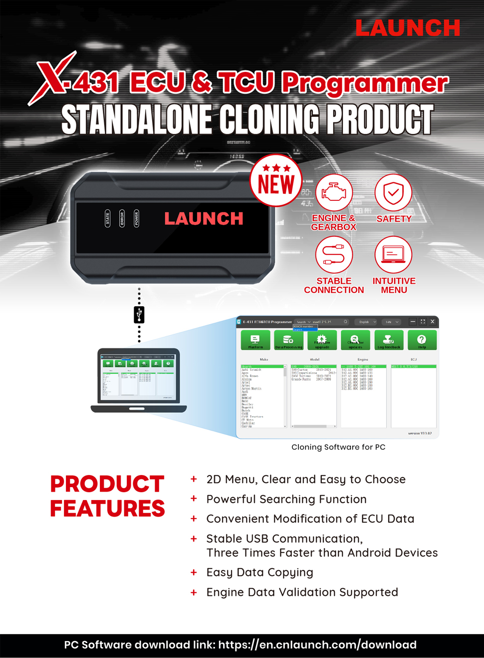 Launch X-431 ECU & TCU Programmer