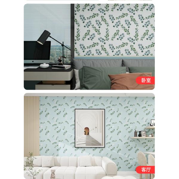 Green Botanical Peel And Stick Wallpaper Geometric Adhesive Floral Wallpaper