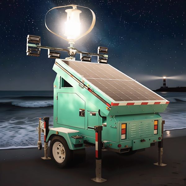 Portable Industrial Light Tower Waterproof Housing Solar Light Tower Renewable Energy Solar Light Tower Supplier