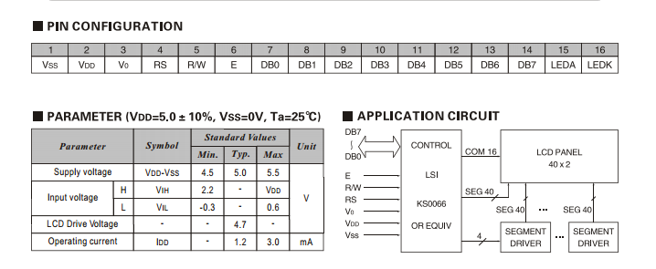 Monochrome LCD Display Module STN 182.0x33.5x14.0mm Outline 5V Powered