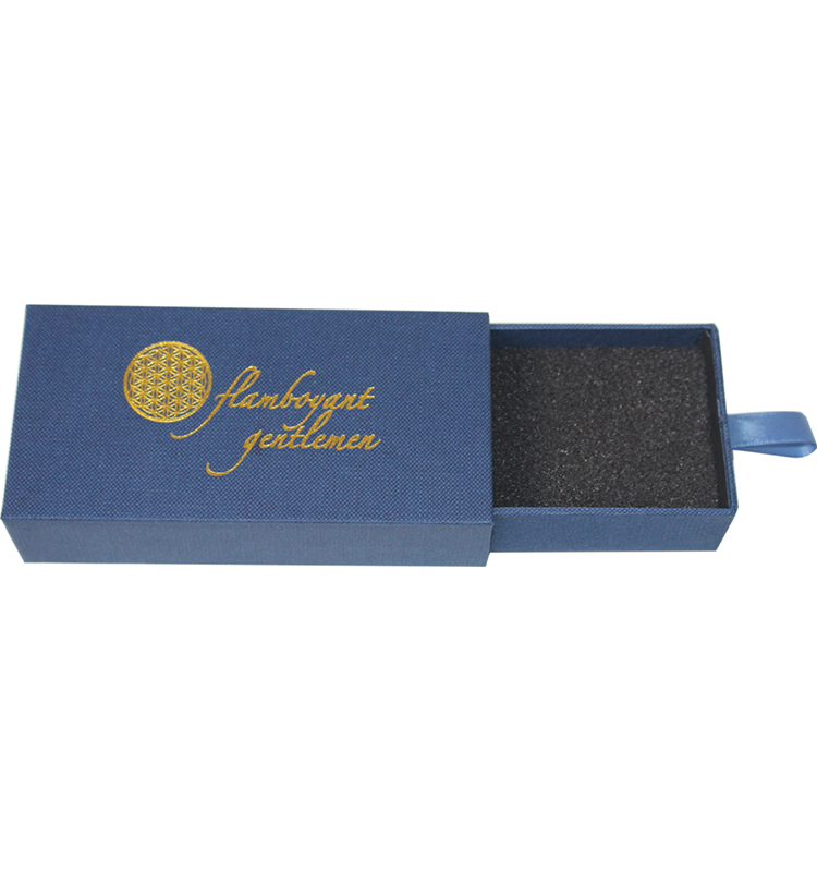 Custom Order Slim Paper Cardboard Drawer Gift Box with Foam Insert and Glossy Lamination