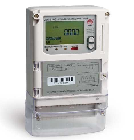 Quality Secure 3 Phase 4 Wire Emergency Prepaid Electricity Meter Smart Prepayment Meter for sale