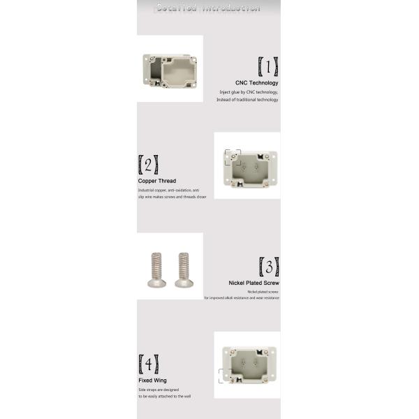 Wall Mount Flanged Plastic Box 64*58*35 Mm Size Abs / Pc Material