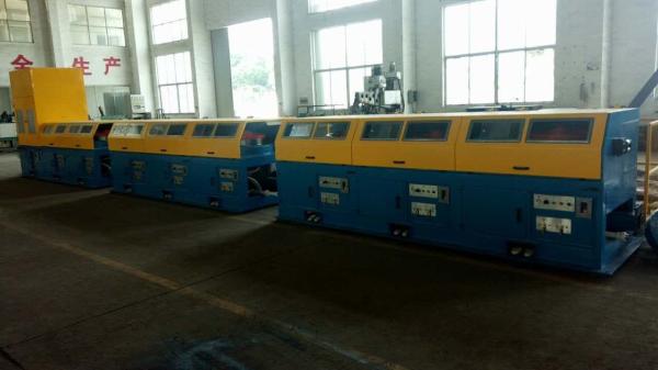 Quality Fully High Carbon Straight Line Wire Drawing Machine With Double Inverter Control for sale