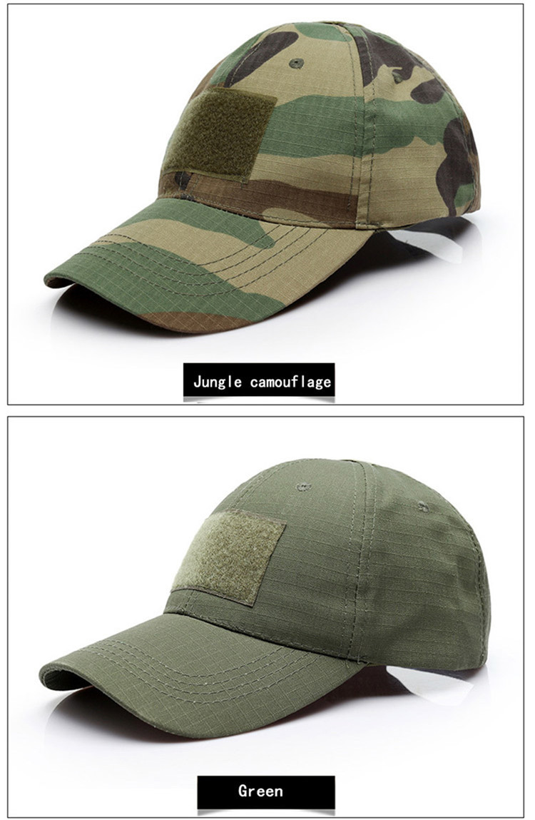 Tactical Embroidery Patch Trucker Cap Operator with USA Flag Camouflage Hoop Loop Closure Mesh Baseball Cap