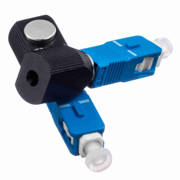 Quality Blue Round SC Bare Network Fiber Optic Adapter Single Mode UPC Polishing for sale