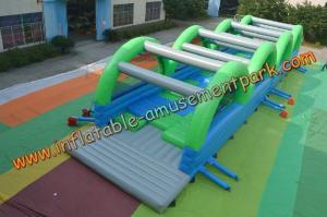 China Anti-UV Inflatables Obstacle Course , Inflatable Obstacle Jumper 18m wholesale