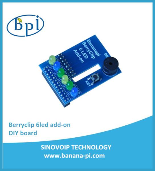 Quality Banana pi berryclip 6led add-on DIY board for sale