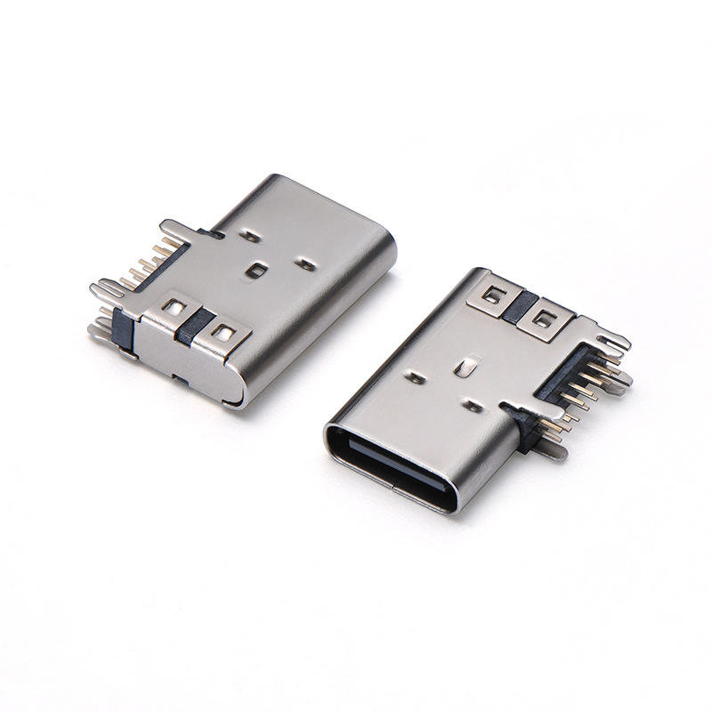 UJC-VP-3-SMT-TR USB 2.0 Type C Socket 6Pin SMD Vertical Through Hole SMT