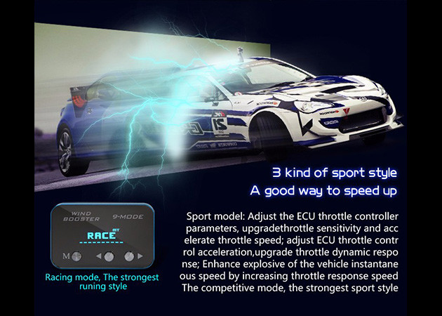 Plug And Play ECU Car Throttle Controller Racing Mode With OLED Lighting