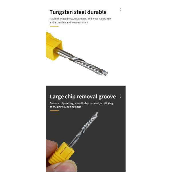 Hot Selling in China 1F up and Down Cutting Spiral Compression End Mill for CNC Milling Cutter