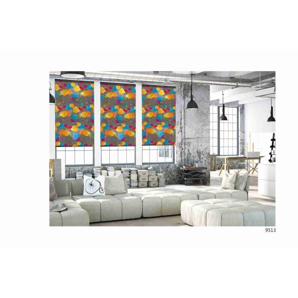 ODM 3D Printed Roller Blinds 150D*300D Printed Picture Pull rope Format