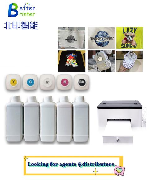 Quality Inkjet Printer T-shirt Textile Pigment Five Color Ink Printer Dtf Printer Film Ink For Inkjet L1800 Xp600 4720 i3200 for sale