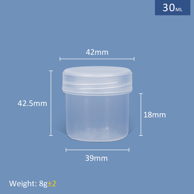 Food Storage PP Plastic Spice Boxes Jars Containers With Lids 8oz