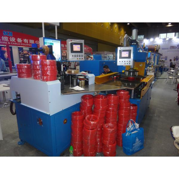 Plc Automatic Cable Wire Coiling And Wrapping Packing Machine