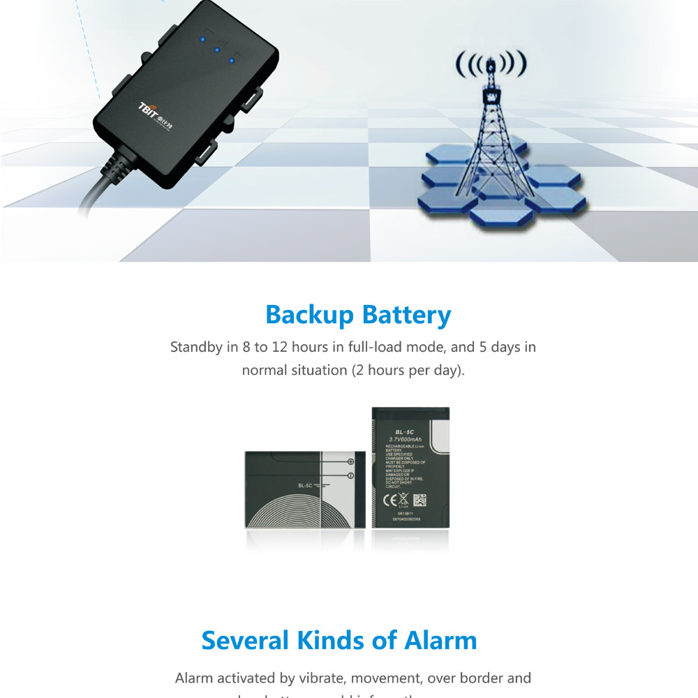 Wide Input Voltage Easy Installtion Mini Electric Bikes GPS Tracker With Remote Control