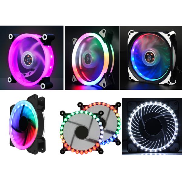 OEM Dual Ring RGB Case Fan 12cm with Programmable Rainbow LED Light