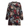 Foral Printed Ladies Plus Size Dresses With Special Front Cutting Design for sale