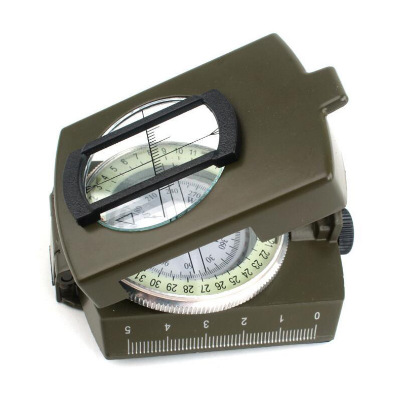 Professional Outdoor Metal Tactical Compass Alloy Us Type Multifunctional Pocket Compass