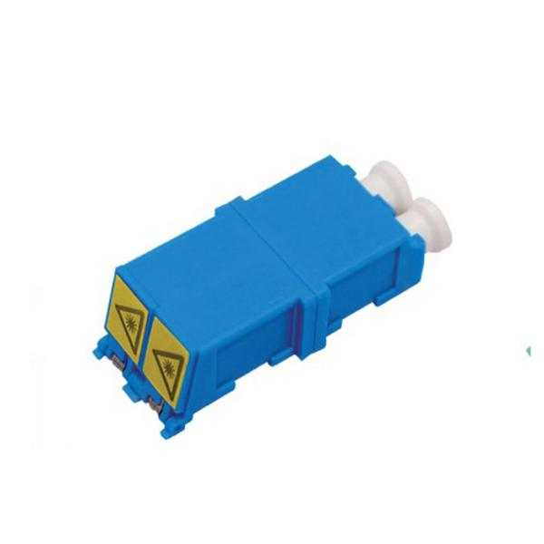 Flangeless Shutter LC - LC Duplex Fiber Optic Adapter
