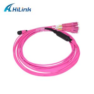China LSZH OM4 Multimode MPO Breakout Cable 5M Duplex 8 Fibers Type B wholesale