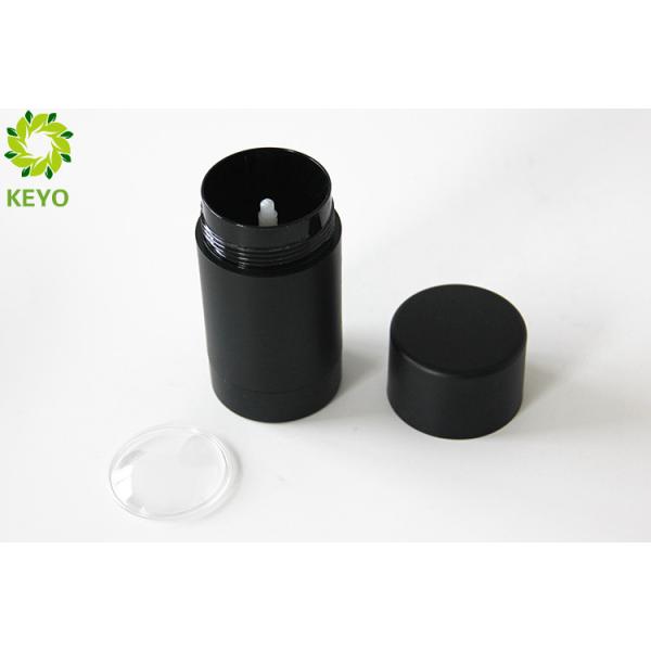 Matte Black Deodorant Stick Containers , 50g AS Plastic Antiperspirant Bottles